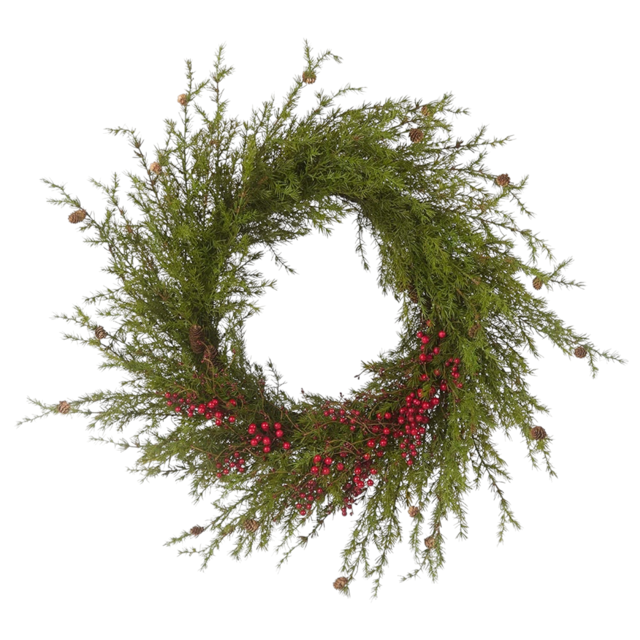 Pine & Red Berry Wreath