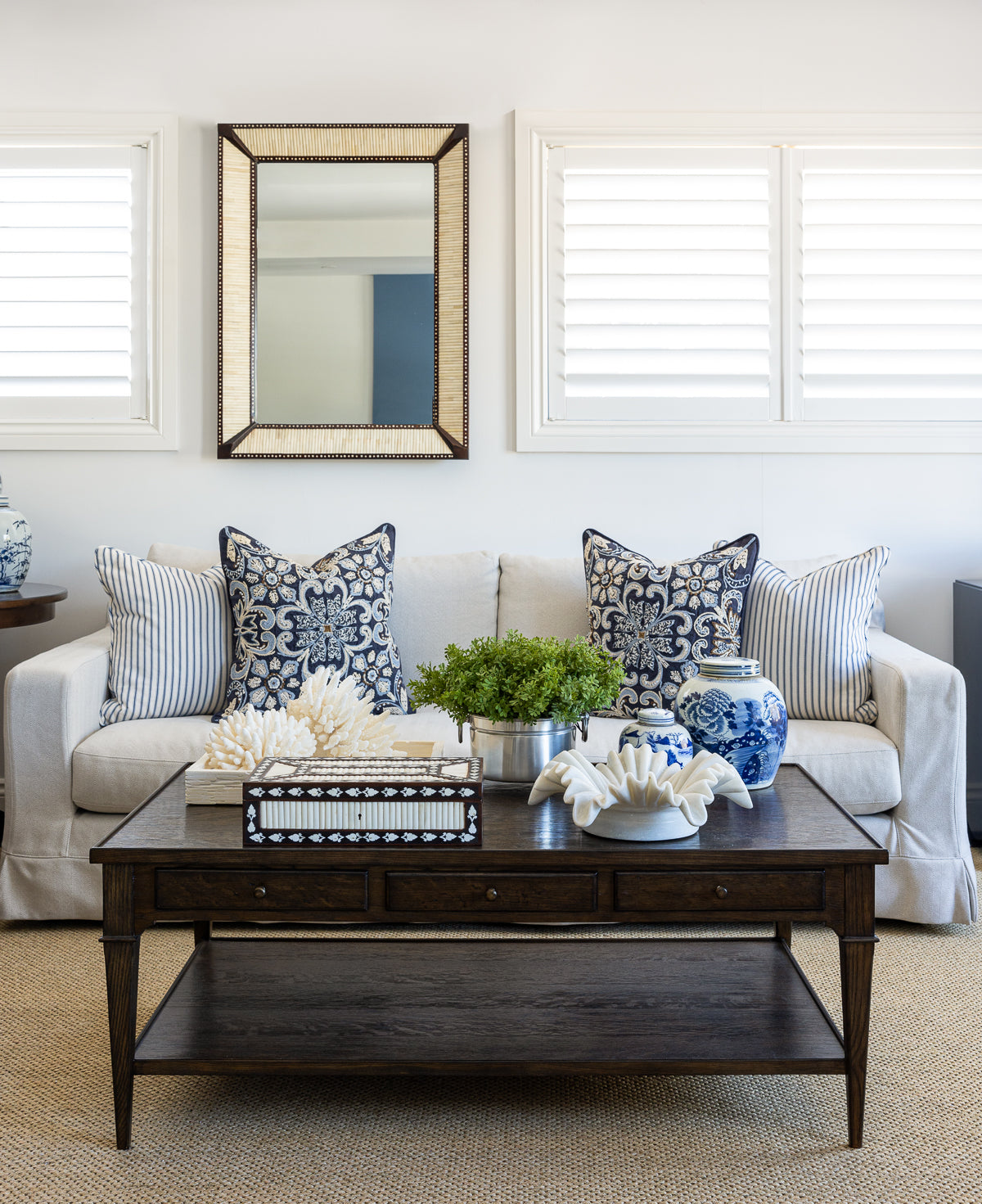 Henley Rectangular Bone Mirror