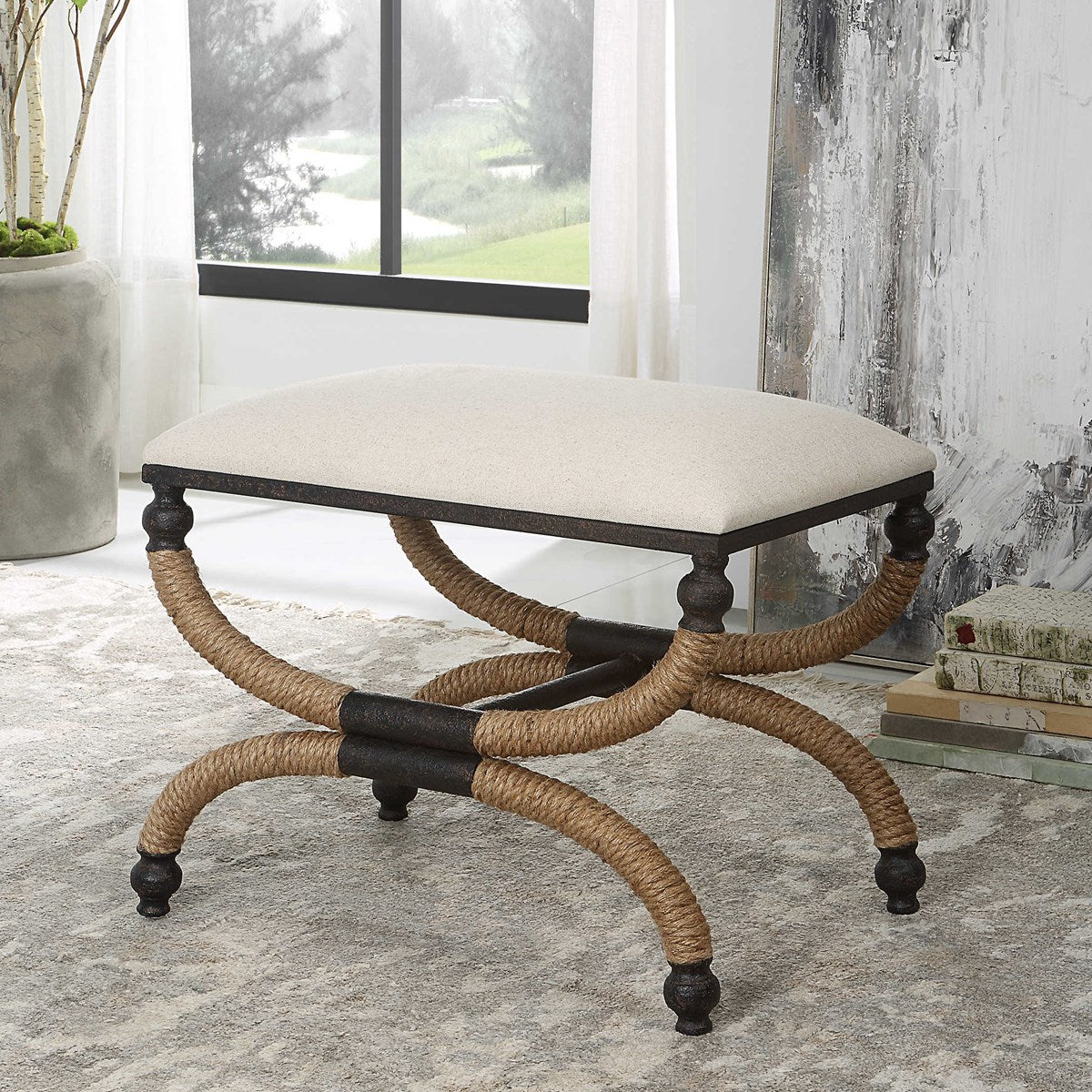 Ethan Woven Ottoman