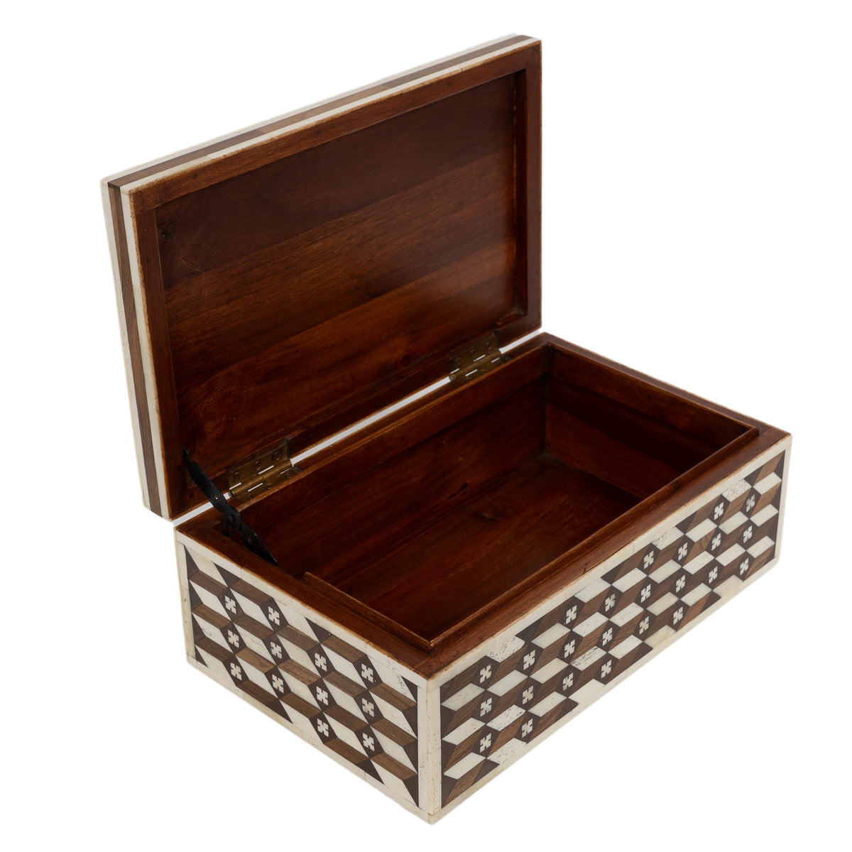 Edward Teak & Bone Inlay Box