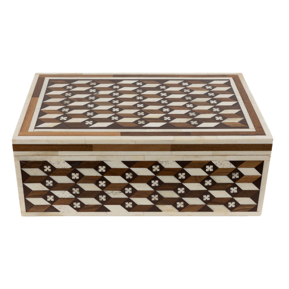 Edward Teak & Bone Inlay Box