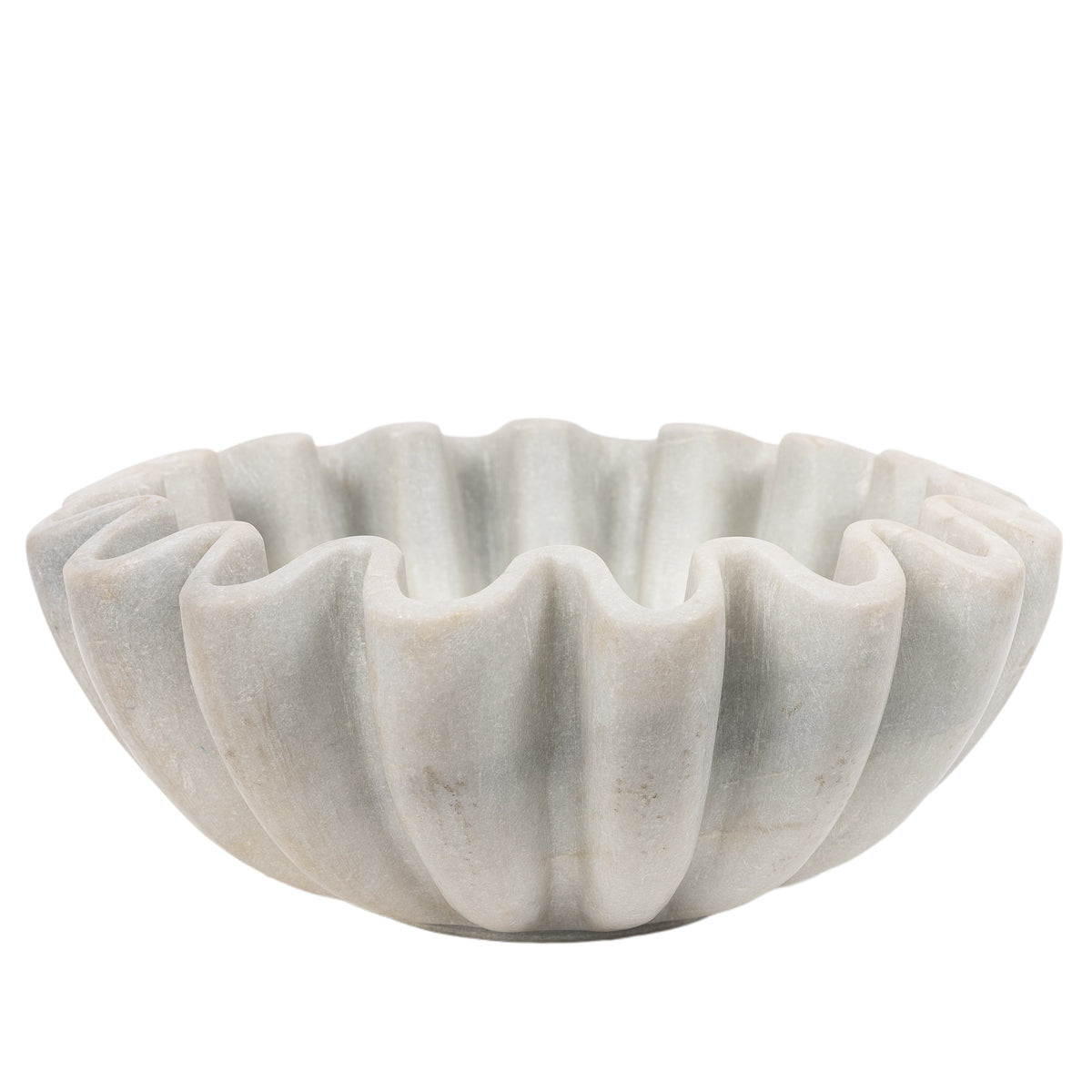 Marble Ruffled Edge Bowl Round