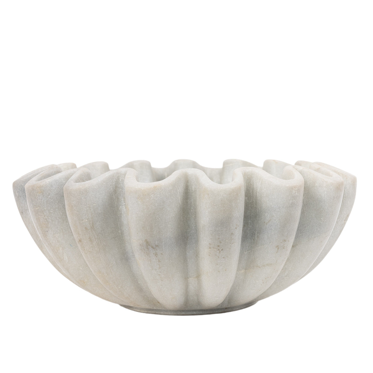 Marble Ruffled Edge Bowl Round