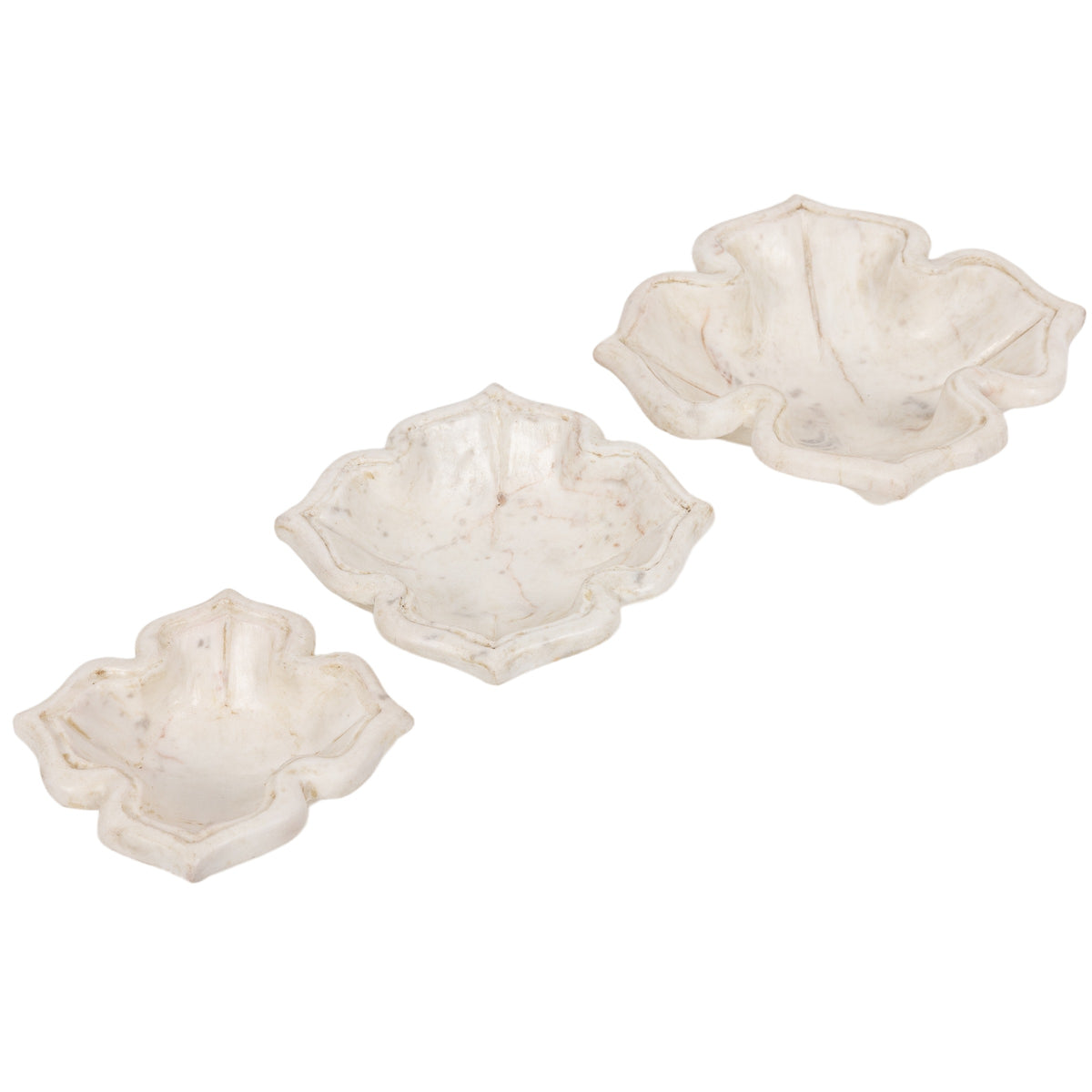 Marble Floral Bowl - Large
