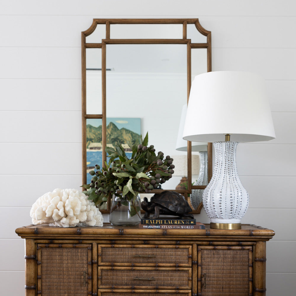 Anthia Textured White Lamp