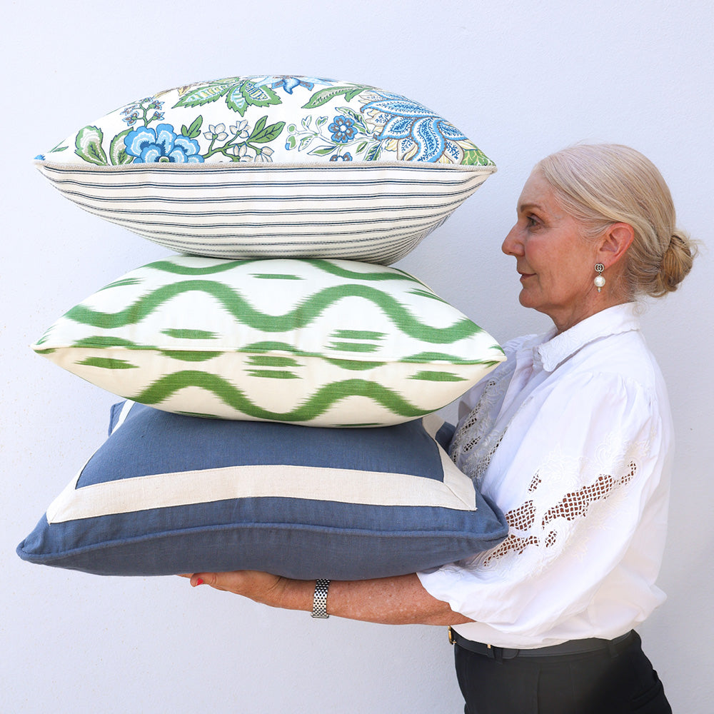 Azure Flower Trail Cushion