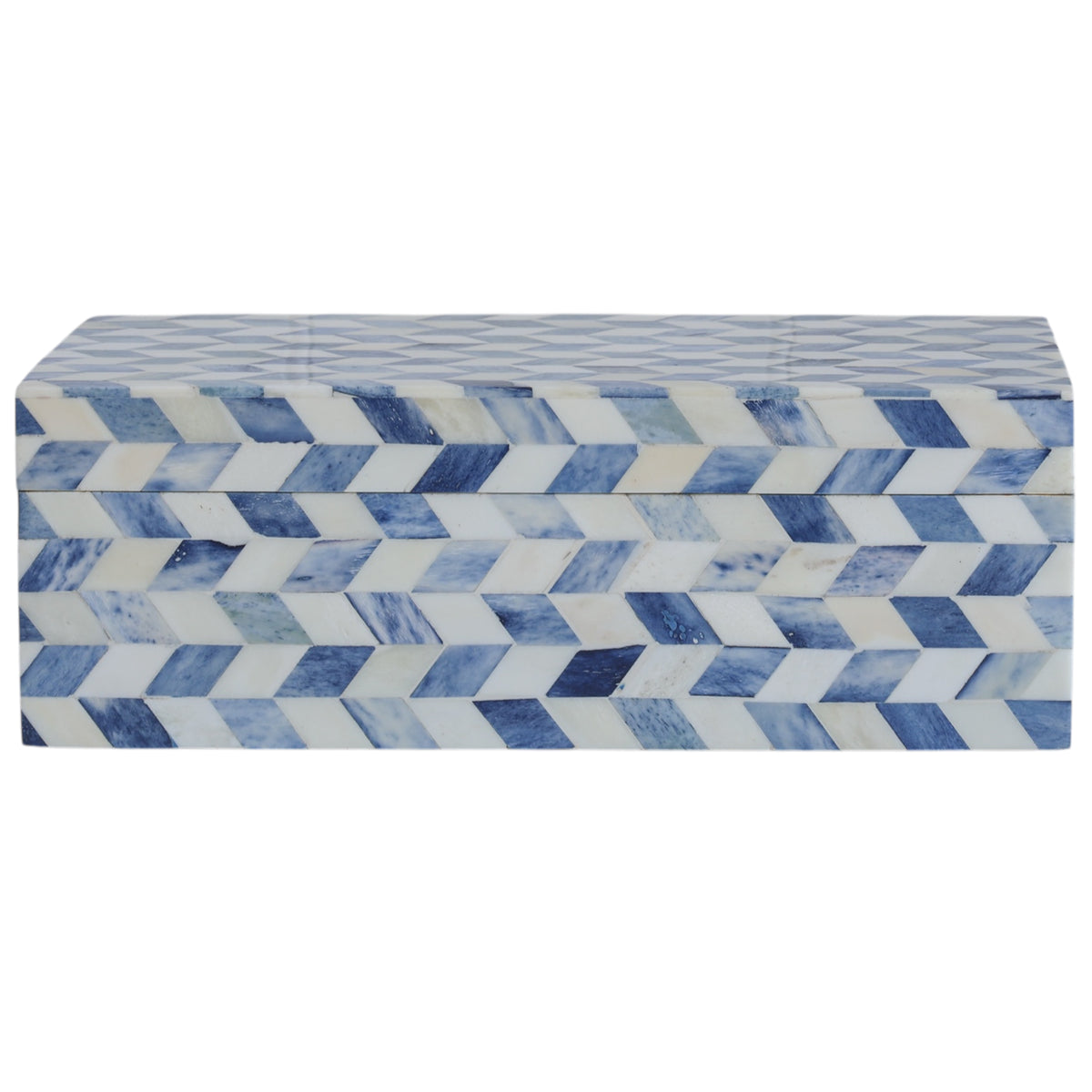 Blue Diamonds Bone Box