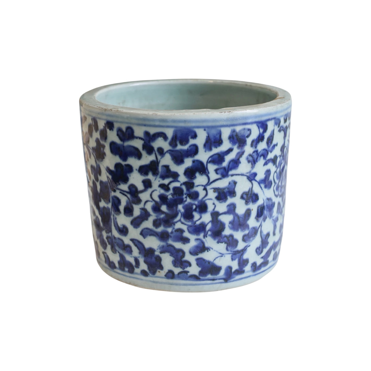 Blue Floral Petite Planter