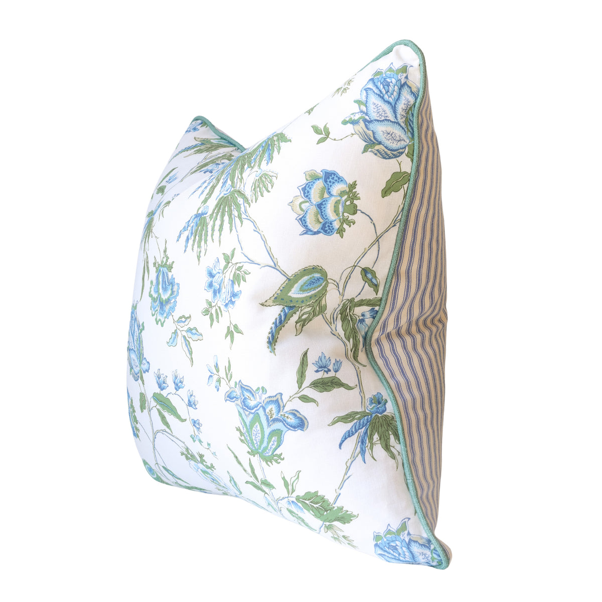 Blue & Sage Floral Cushion