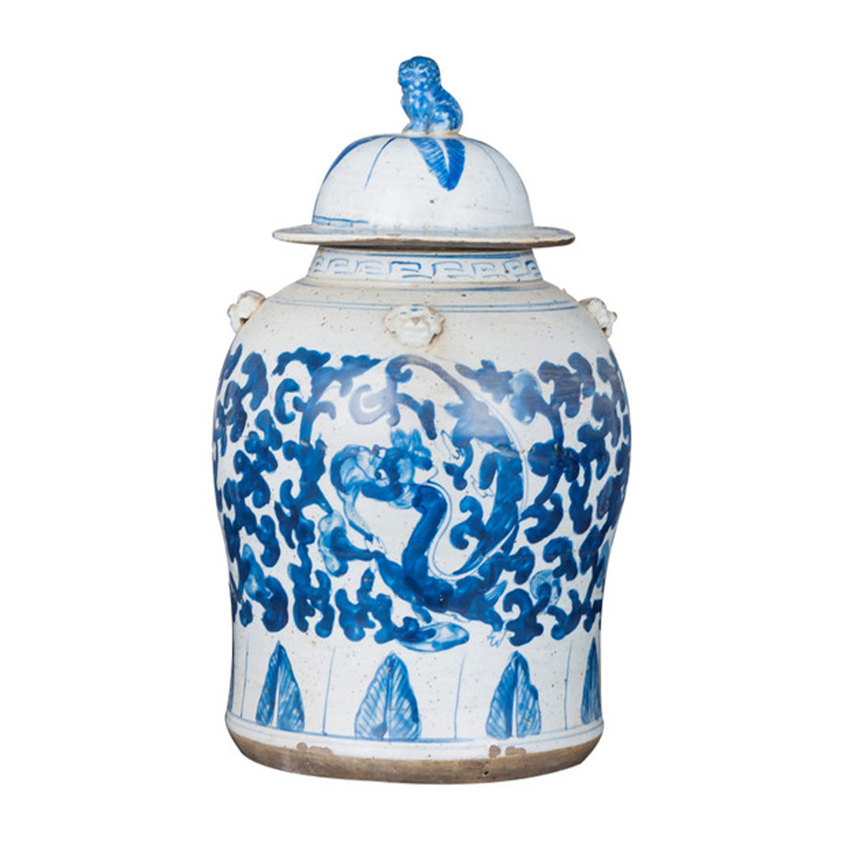 Lotus Dragon Temple Jar