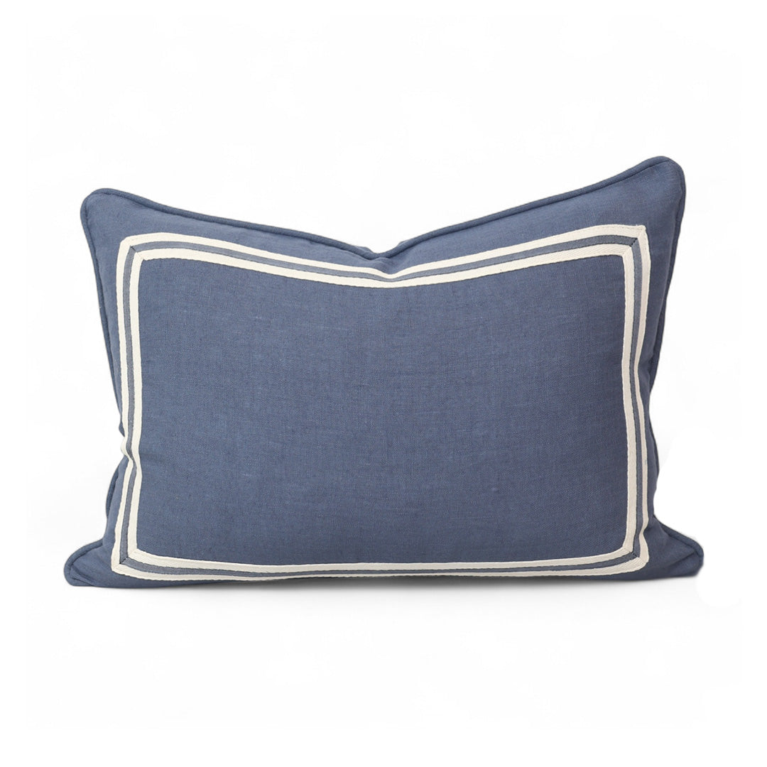 Blue Rect Cushion Stripe Border