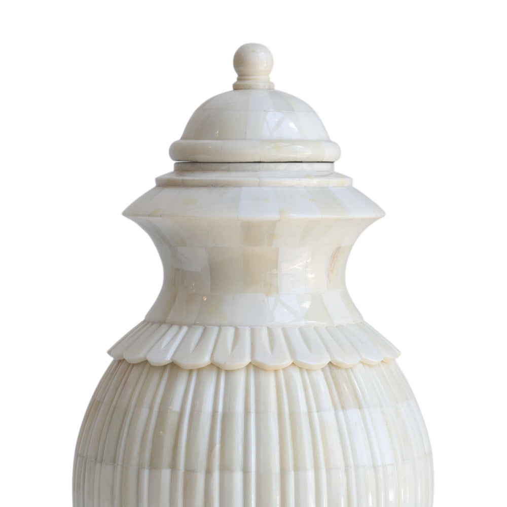 Decorative Bone Carved Jar