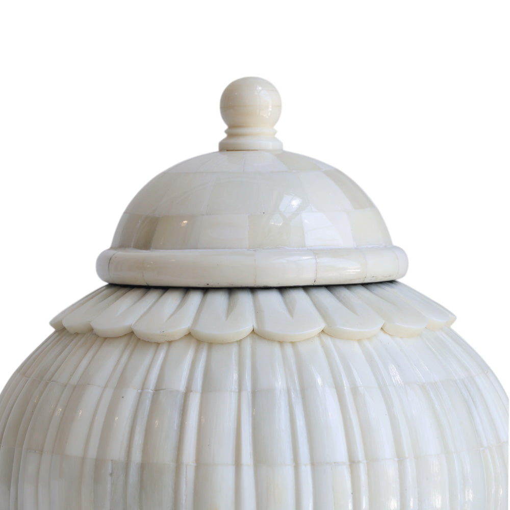 Decorative Bone Carved Jar
