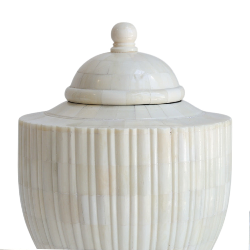 Decorative Bone Carved Jar