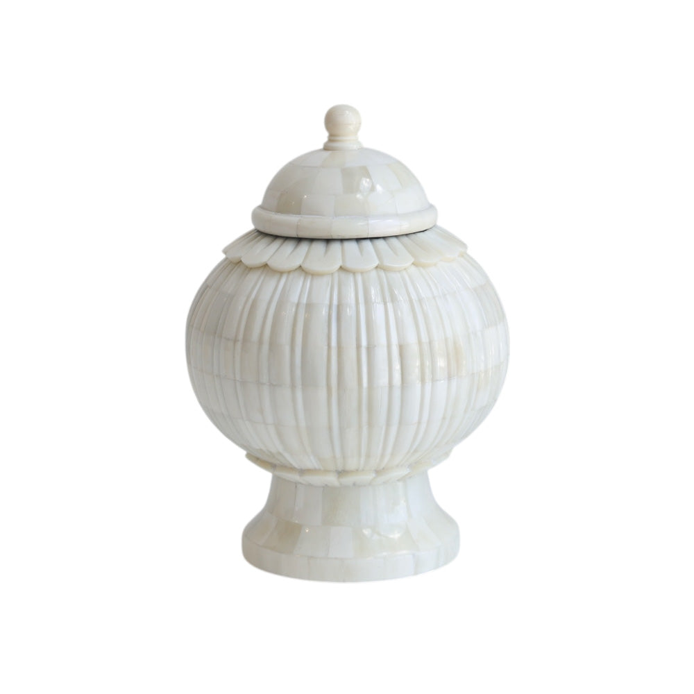 Decorative Bone Carved Jar