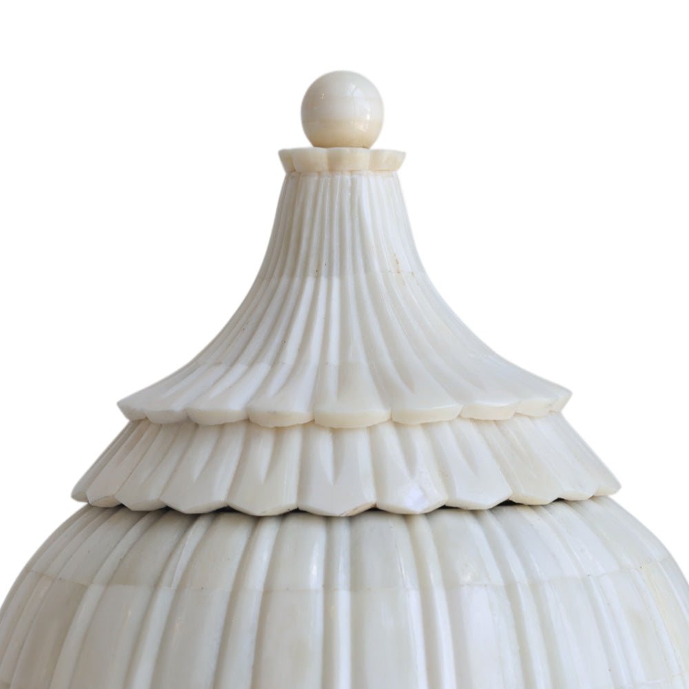 Decorative Bone Carved Jar