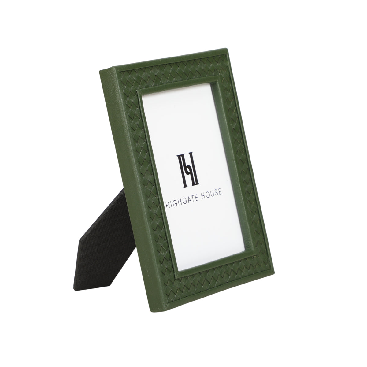 Braided Green Leather Photo Frame