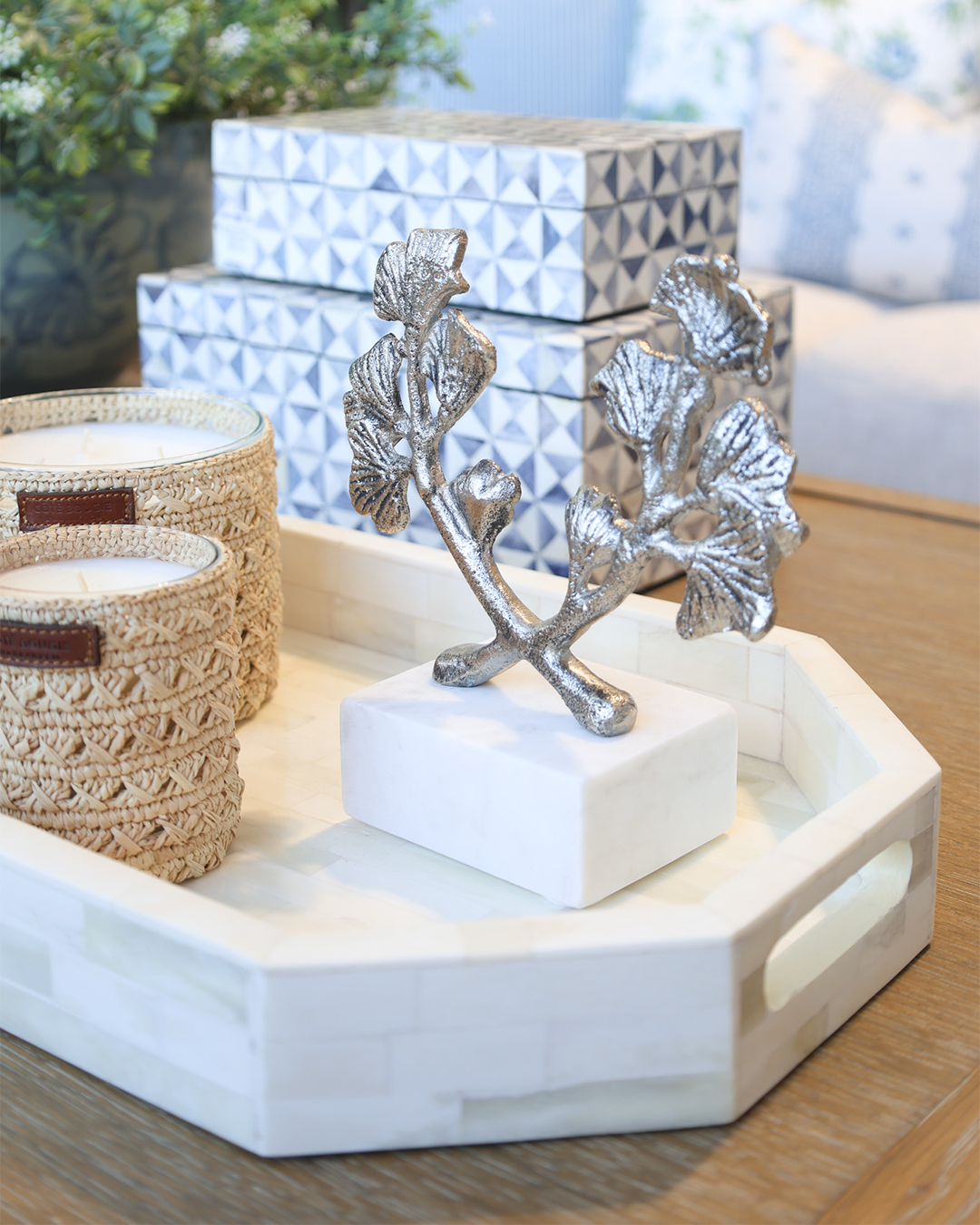 Branches on Marble Base
