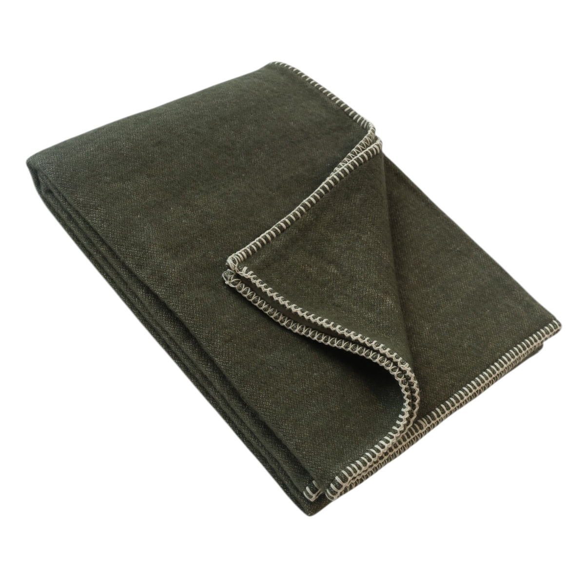 Brushed Throw Olive Green