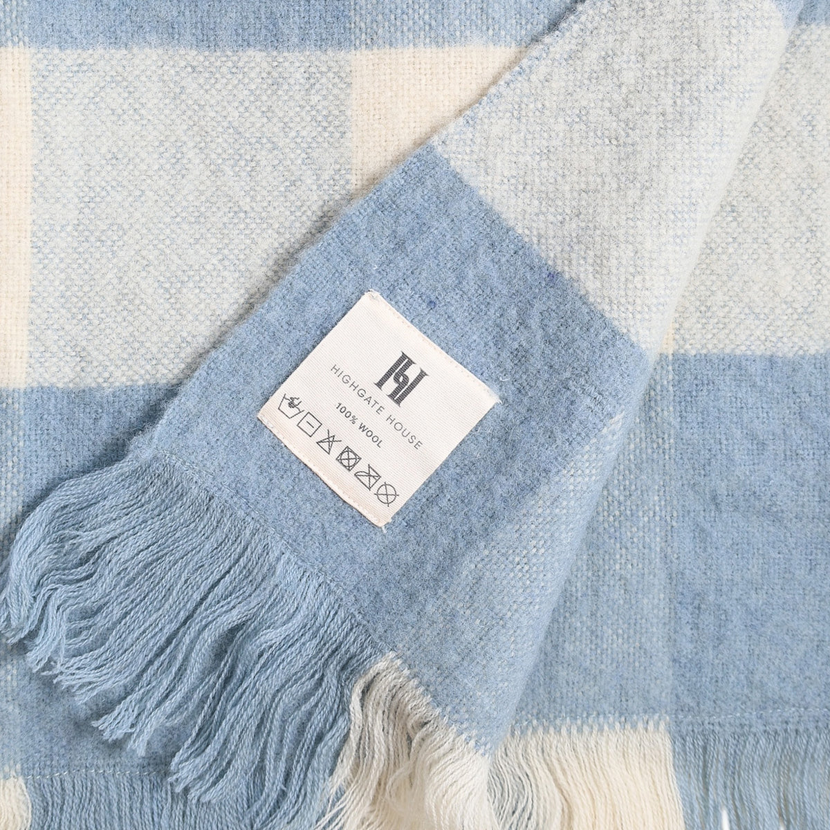Buffalo Check Throw Pale Blue