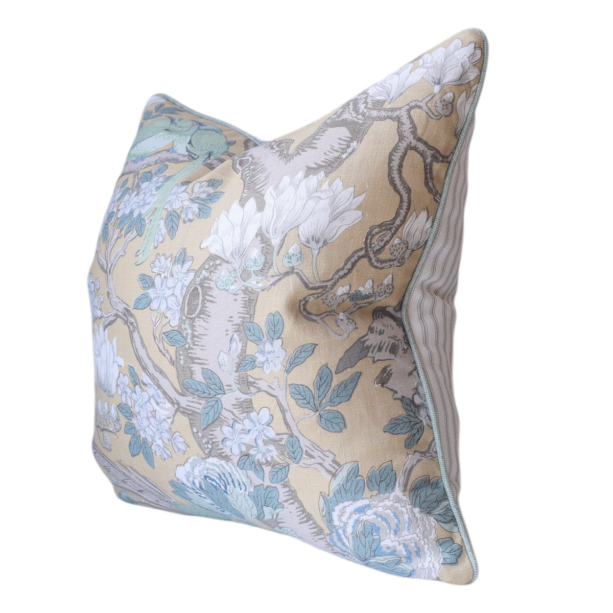 Caramel Bird & Branch Cushion