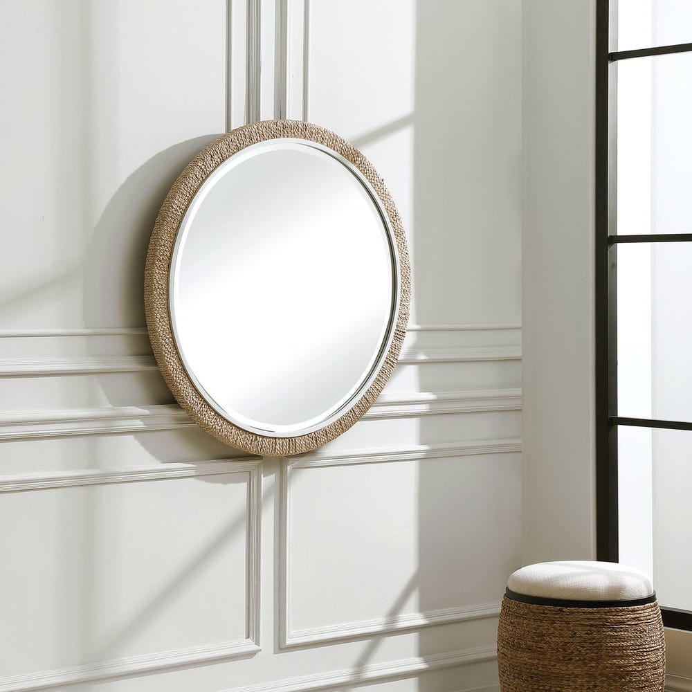 Carbet Woven Round Mirror