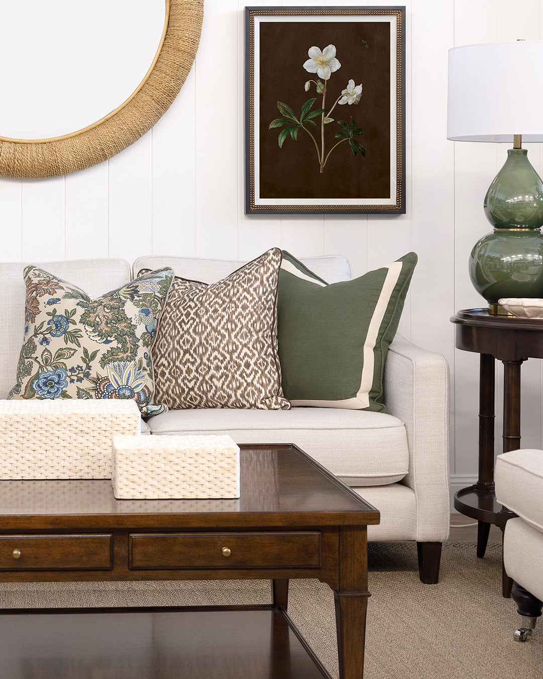 Indigo Flower Trail Cushion