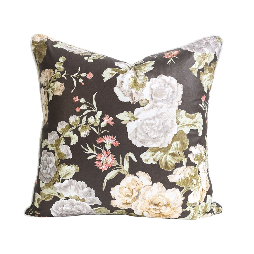 Chocolate Floral Cushion