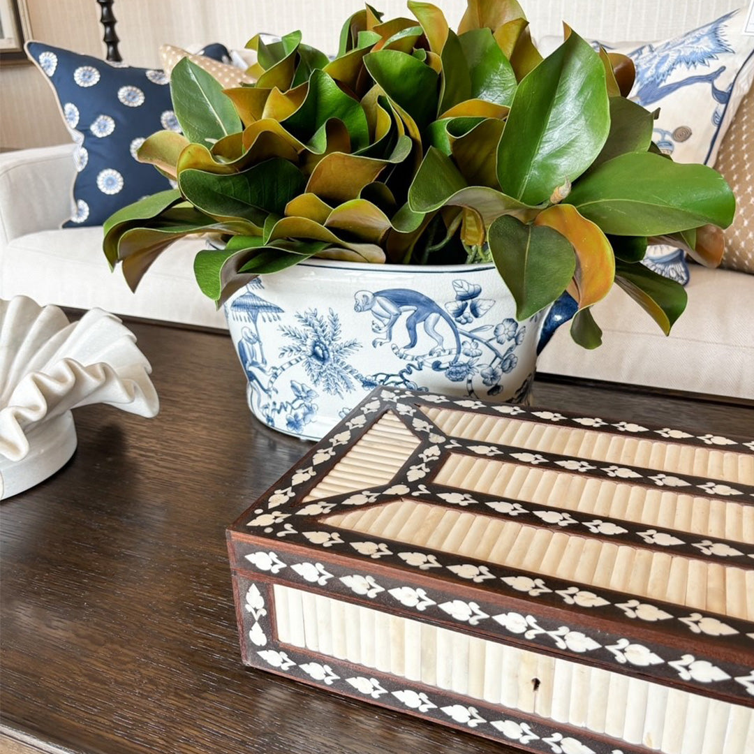 Clara Teak Wood And Bone Box