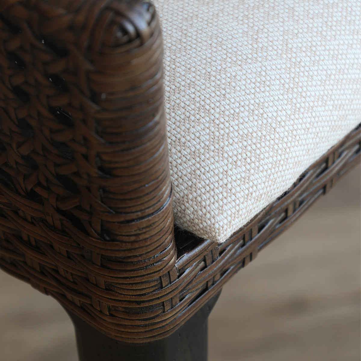 Classic Weave Dark Rattan Bar Stool