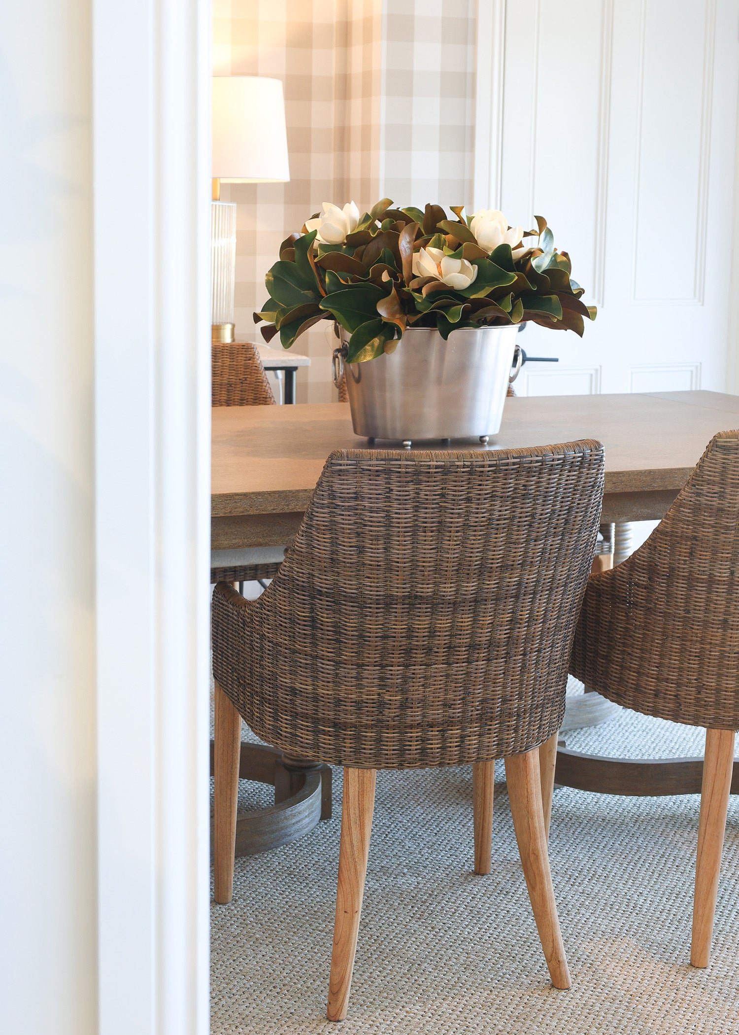 Classic Weave Rattan Smoke Dining Chair