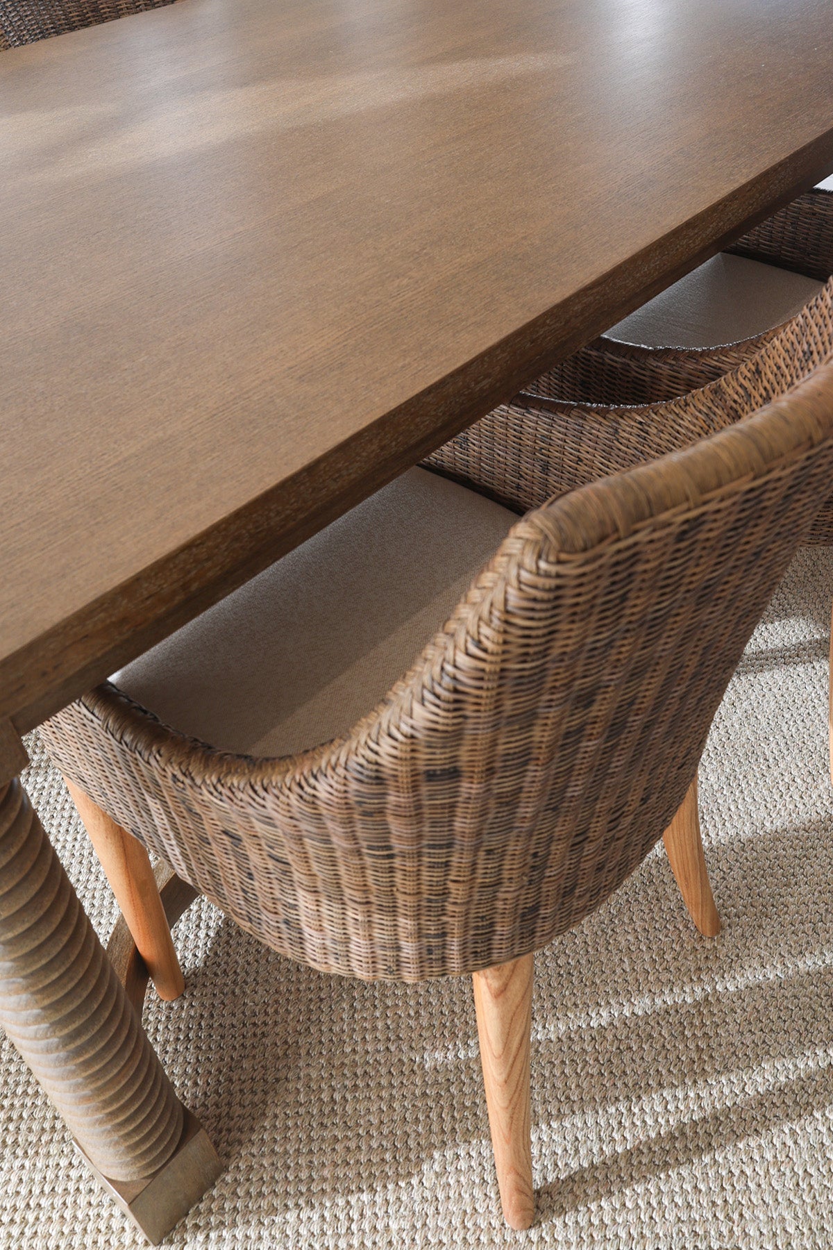 Classic Weave Rattan Smoke Dining Chair