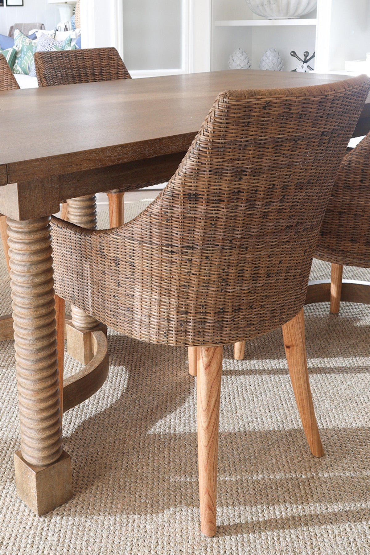 Classic Weave Rattan Smoke Dining Chair