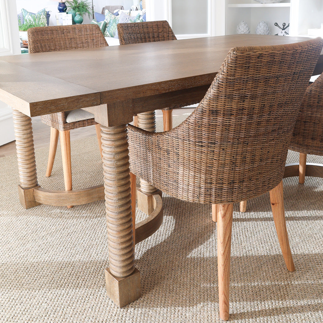Classic Weave Rattan Smoke Dining Chair