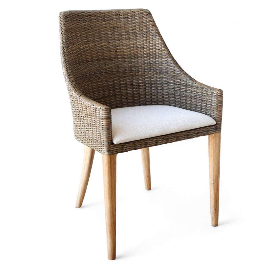 Classic Weave Rattan Smoke Dining Chair