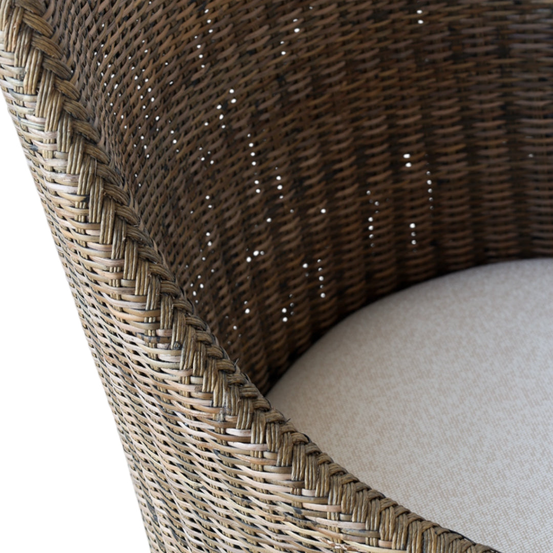 Classic Weave Rattan Smoke Dining Chair