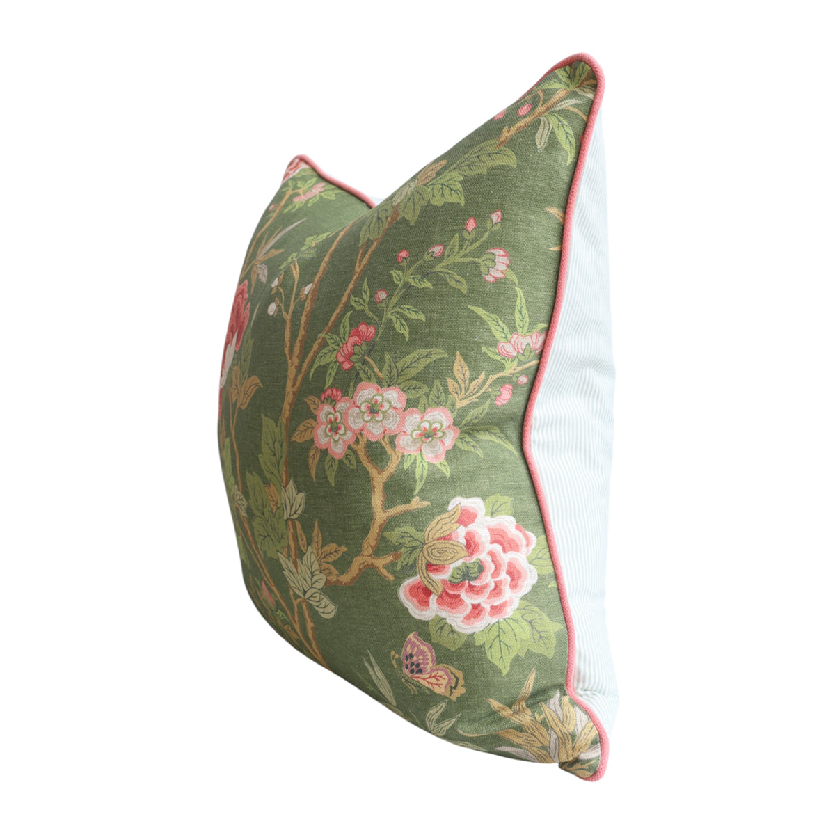 Daphne Green & Pink Floral Cushion