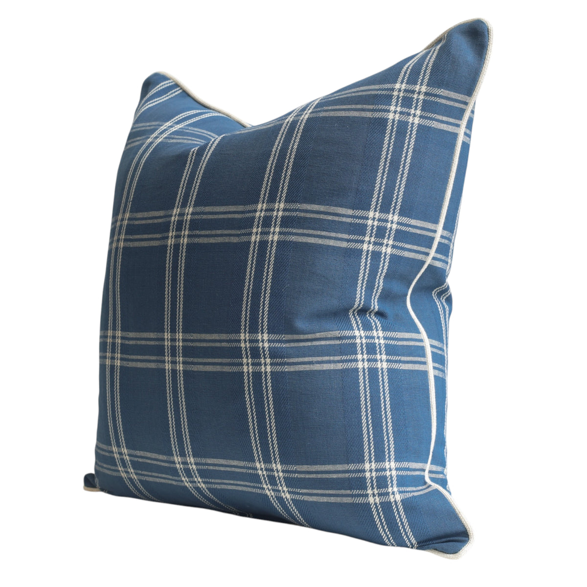 Dark Blue Check Cushion