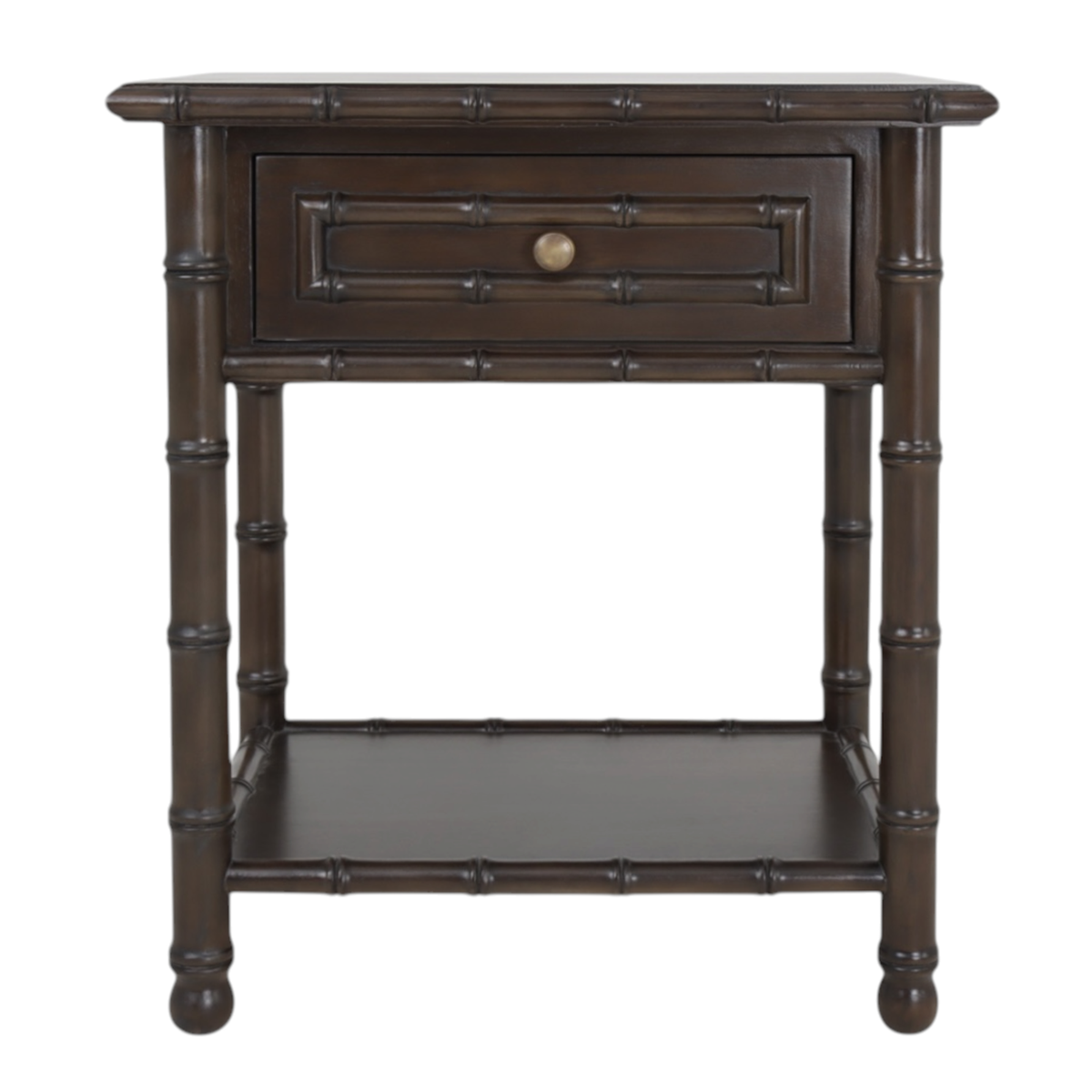 Faux Bamboo 1 Drawer Bedside