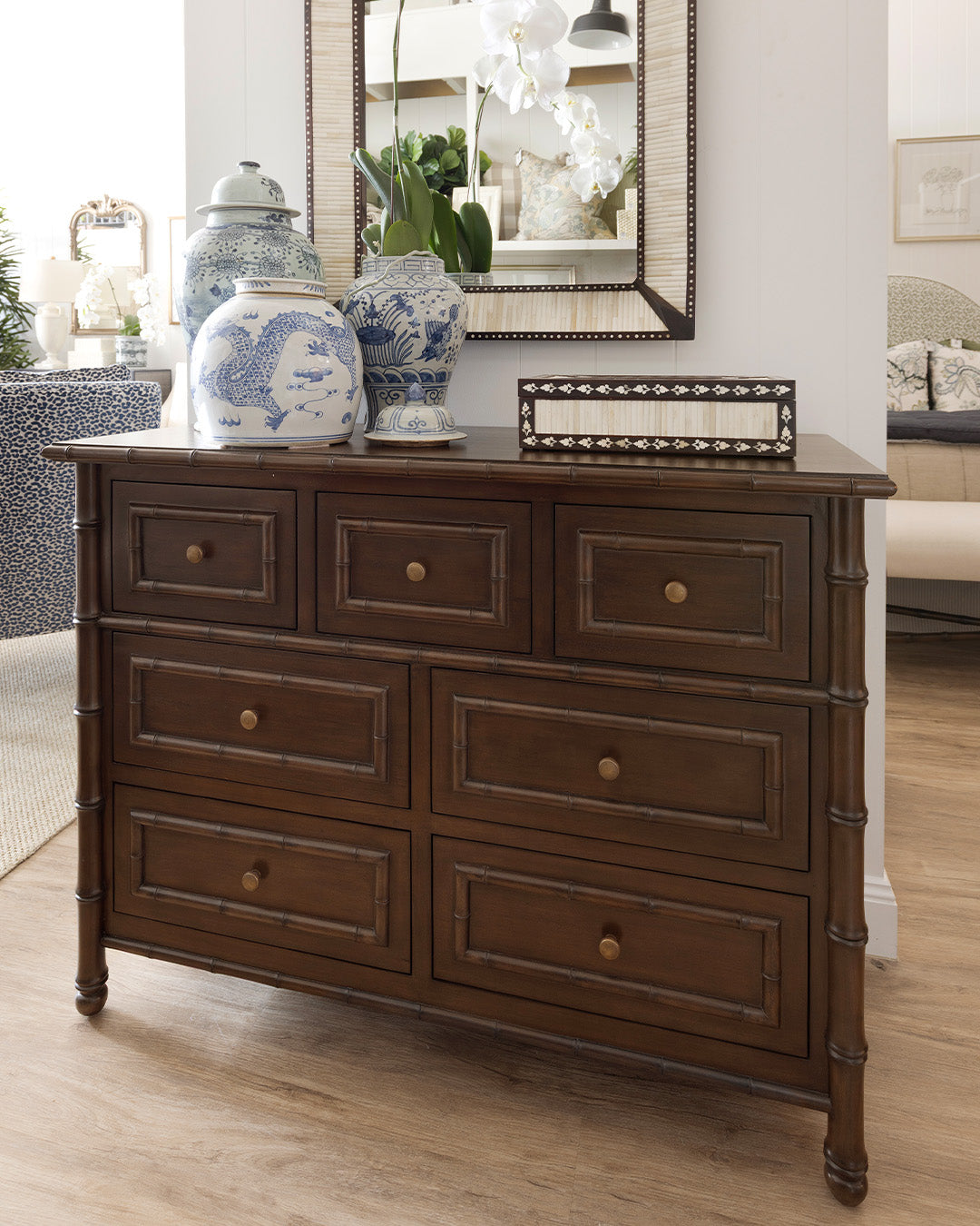Faux Bamboo Chest of Drawers