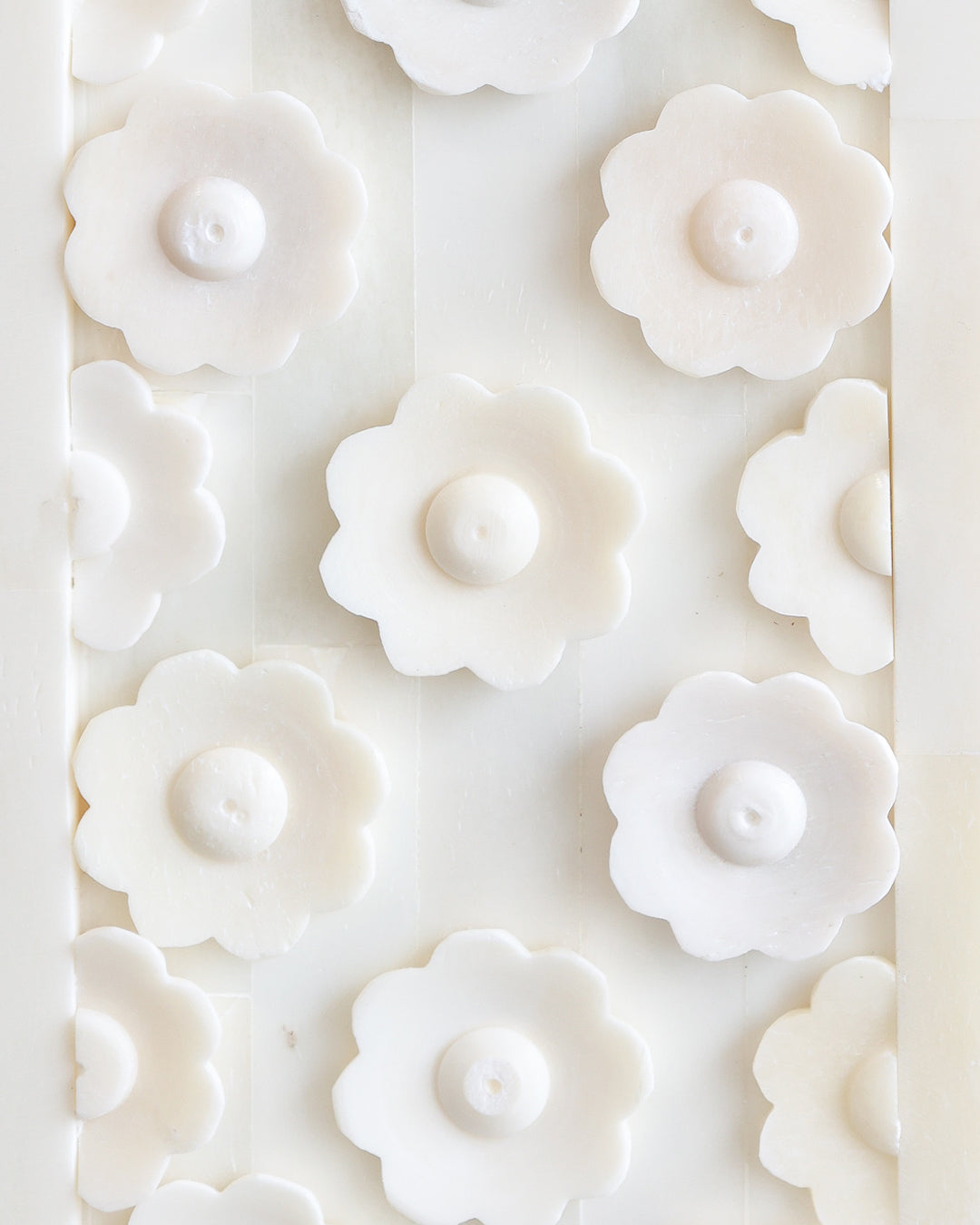 Flower Button Bone Mirror