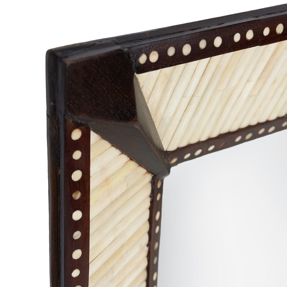 Henley Rectangular Bone Mirror