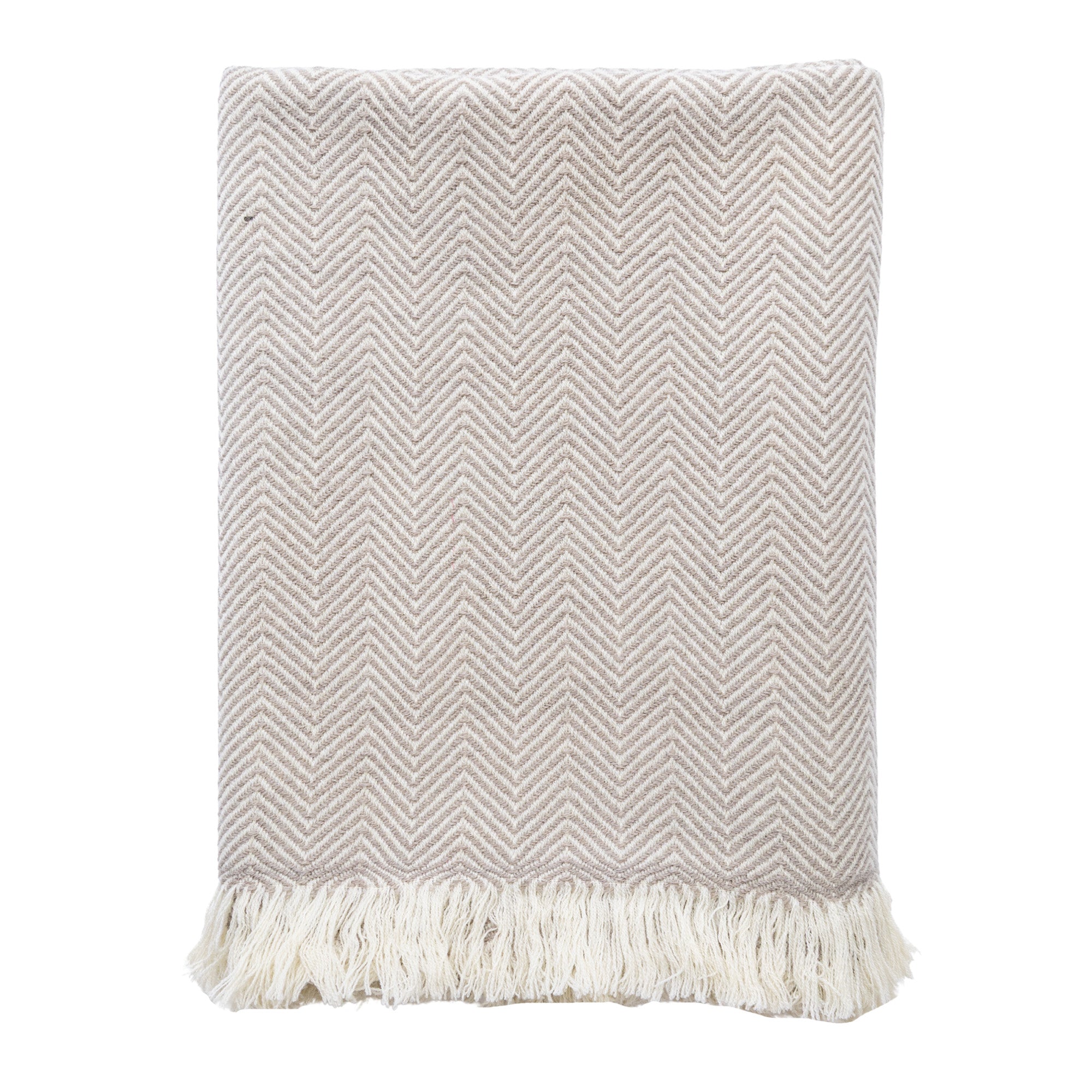 Herringbone Throw Beige
