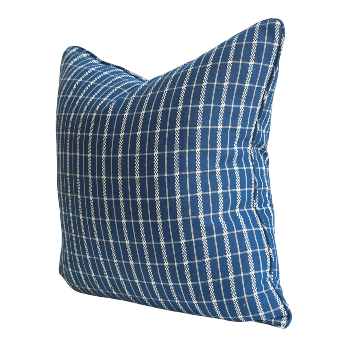 Indigo Check Cushion