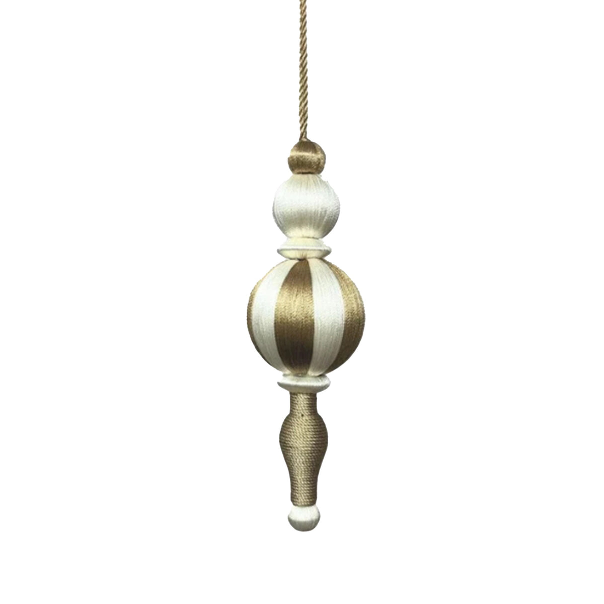Ivory & Gold Finial Ornament