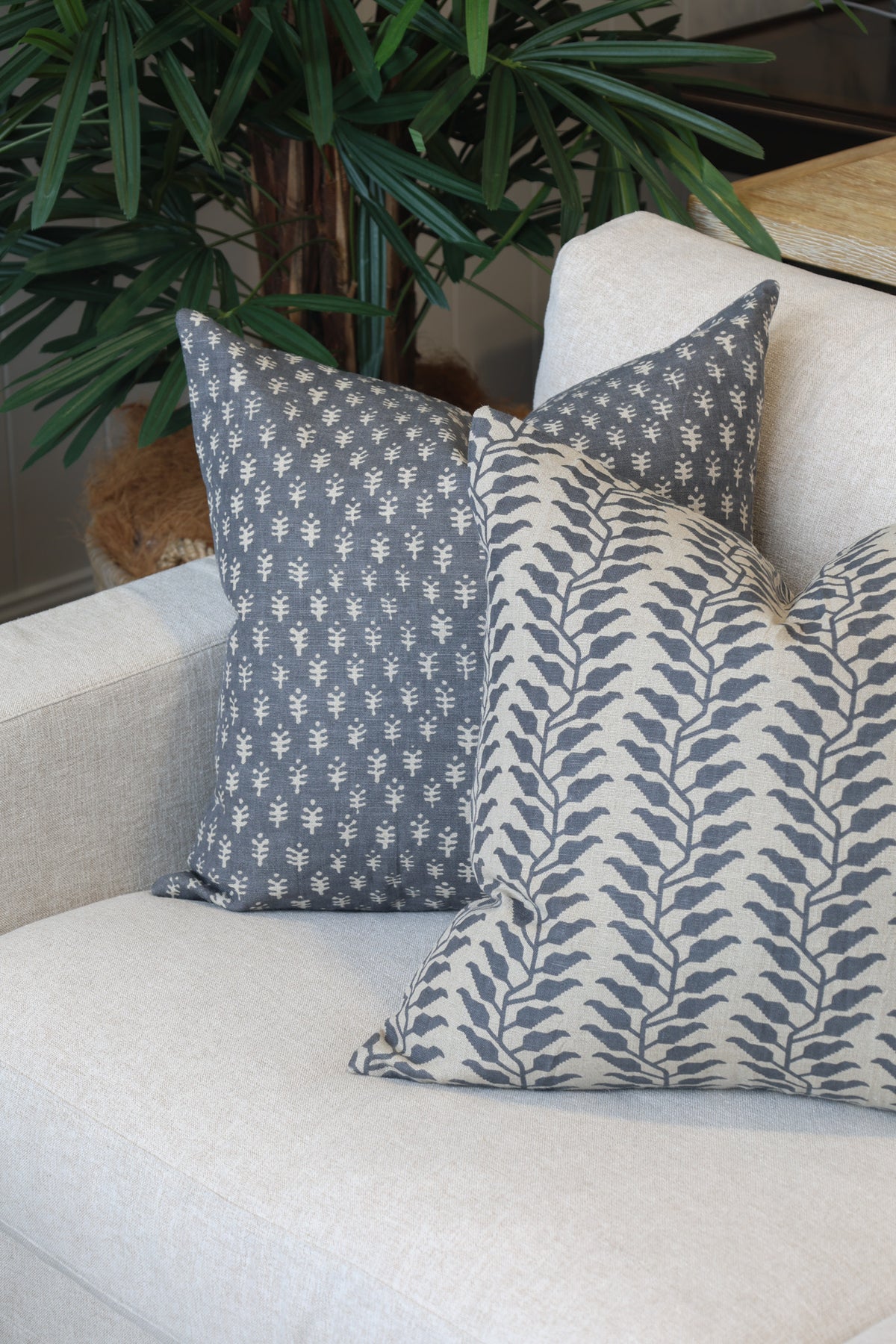 Ava Patterned Blue Cushion