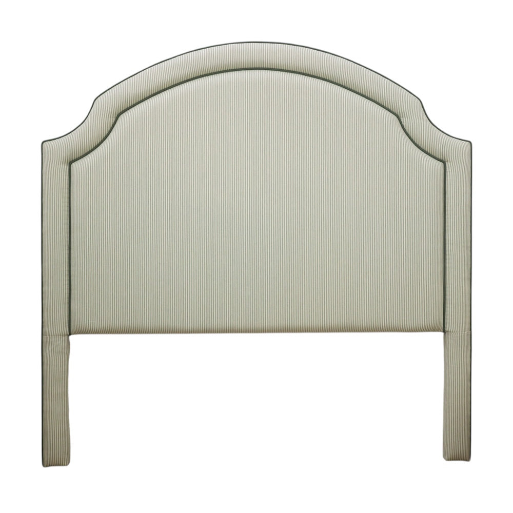 Jacquie Bedhead Sage Stripe With Green Piping