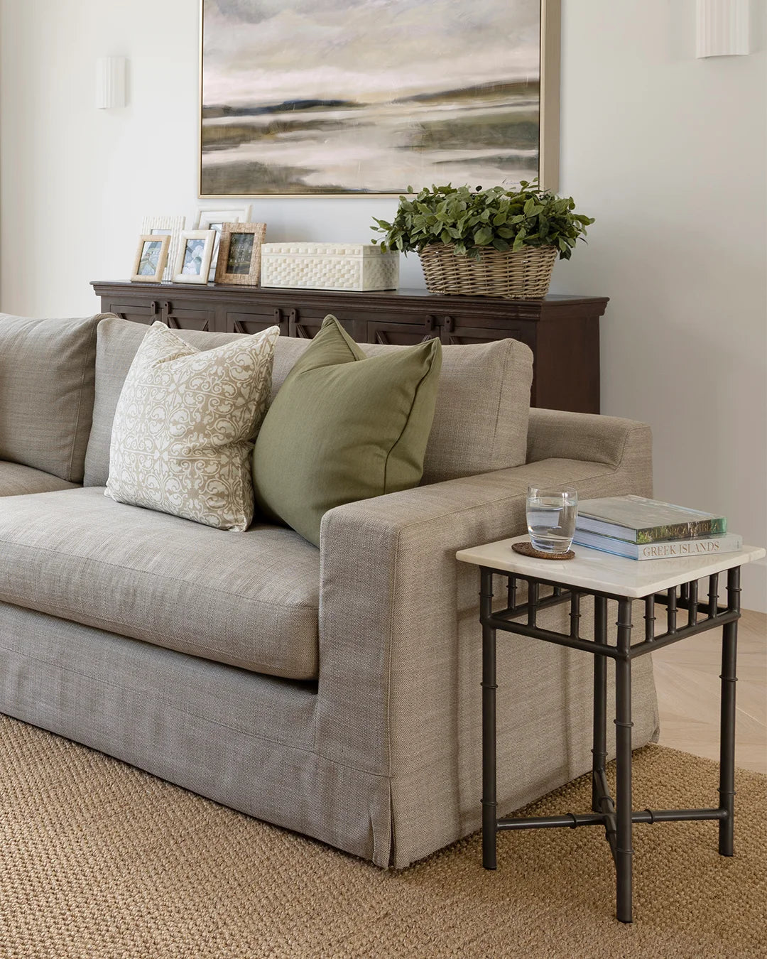 Jameson Iron Marble Side Table