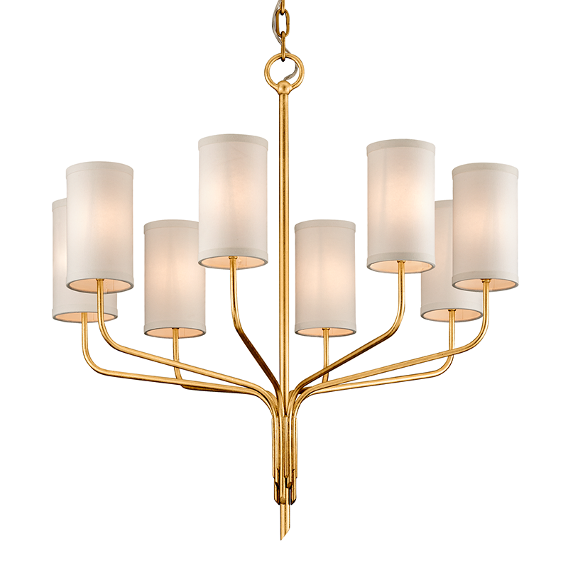Juniper chandelier-Gold Leaf 8L