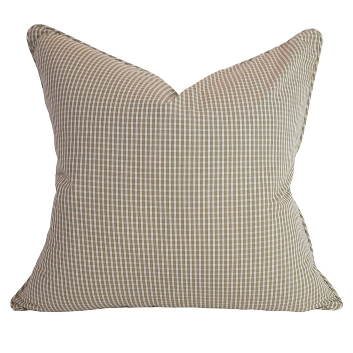 Khaki Check Cushion
